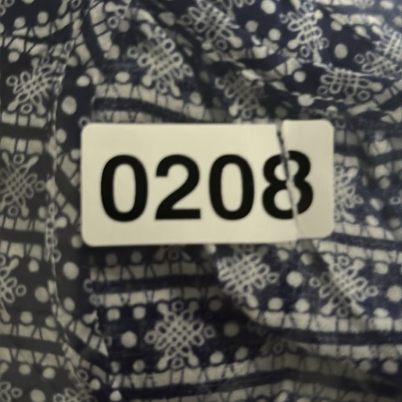 THML BLUE CHECK WITH LACE SIDE PANELS SLEEVELESS TOP SIZE SMALL - Picture 5 of 5